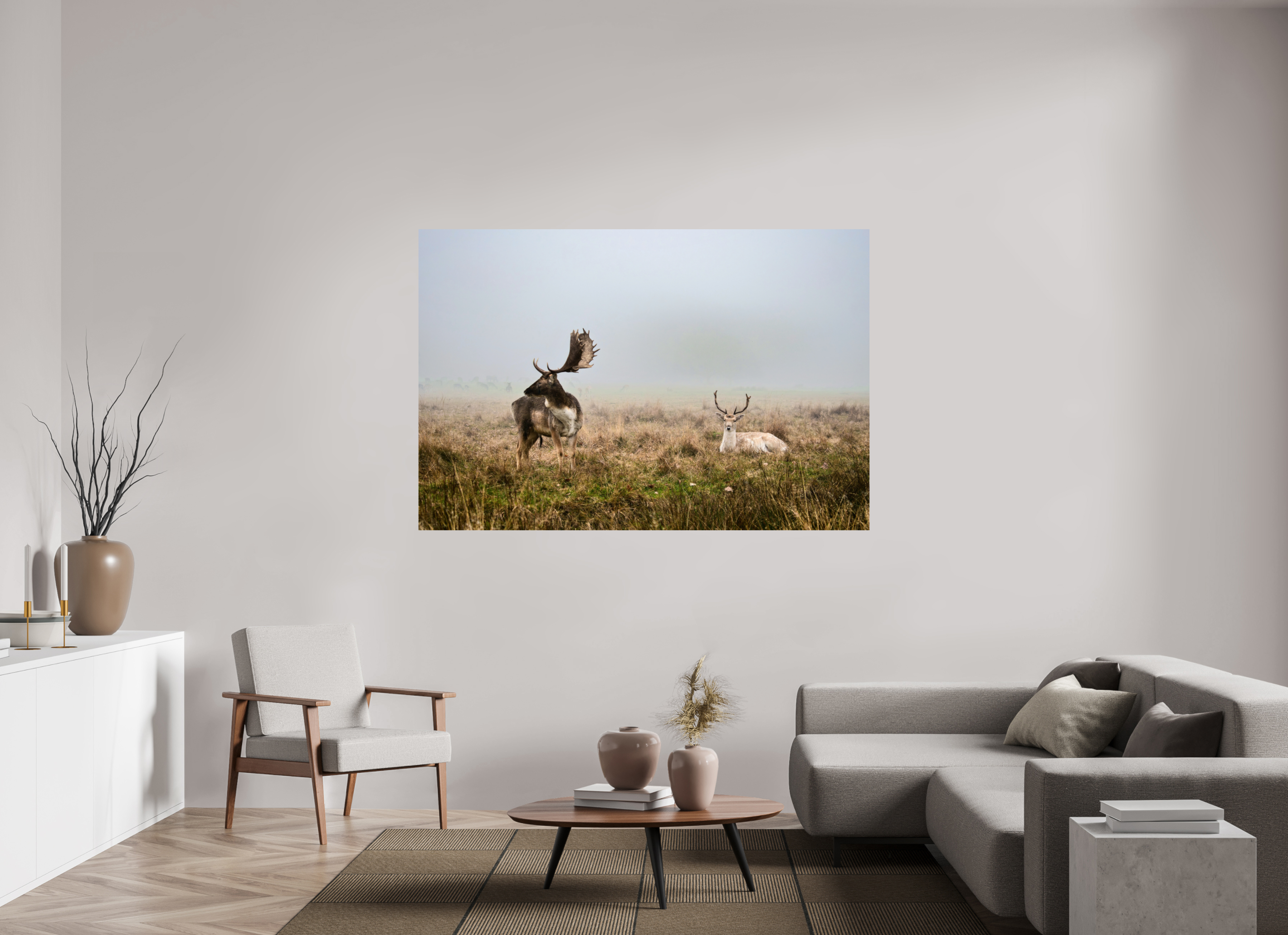 Deers in the Mist
