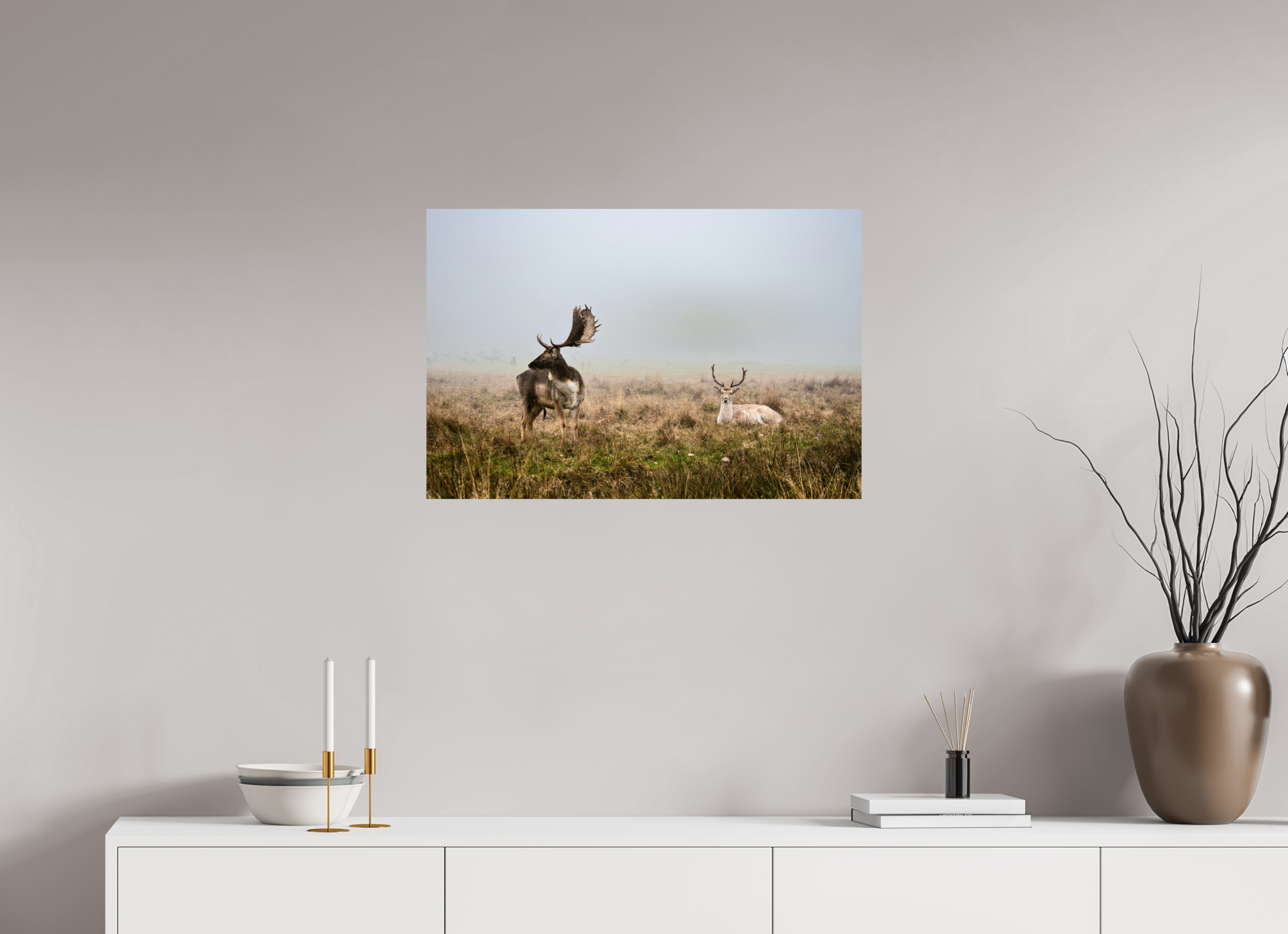 Deers in the Mist