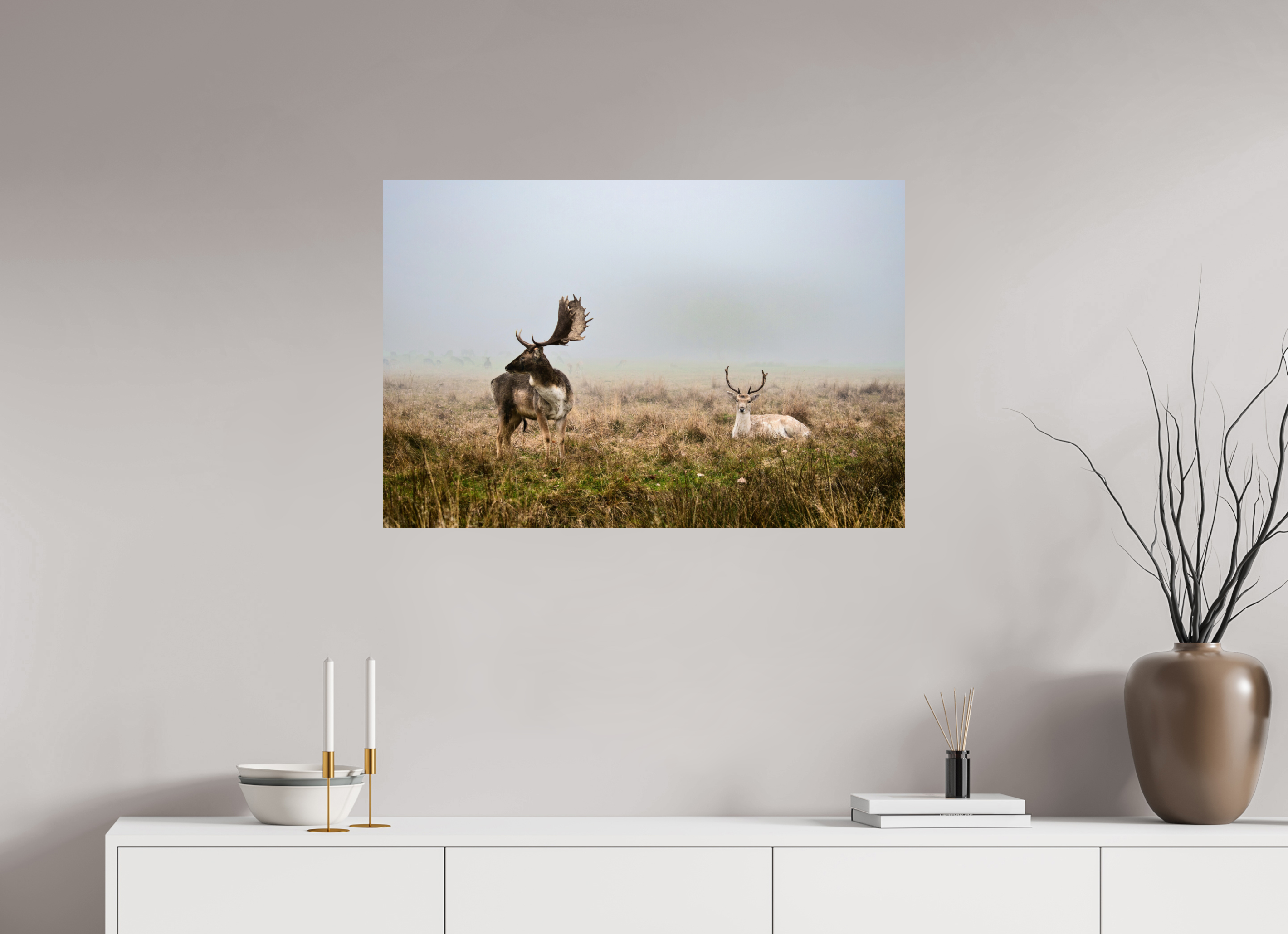 Deers in the Mist